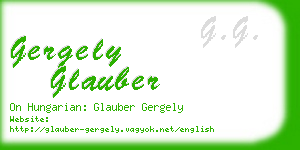 gergely glauber business card